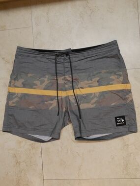 RVCA Mens Striped-Camo 16.5" Boardshorts~